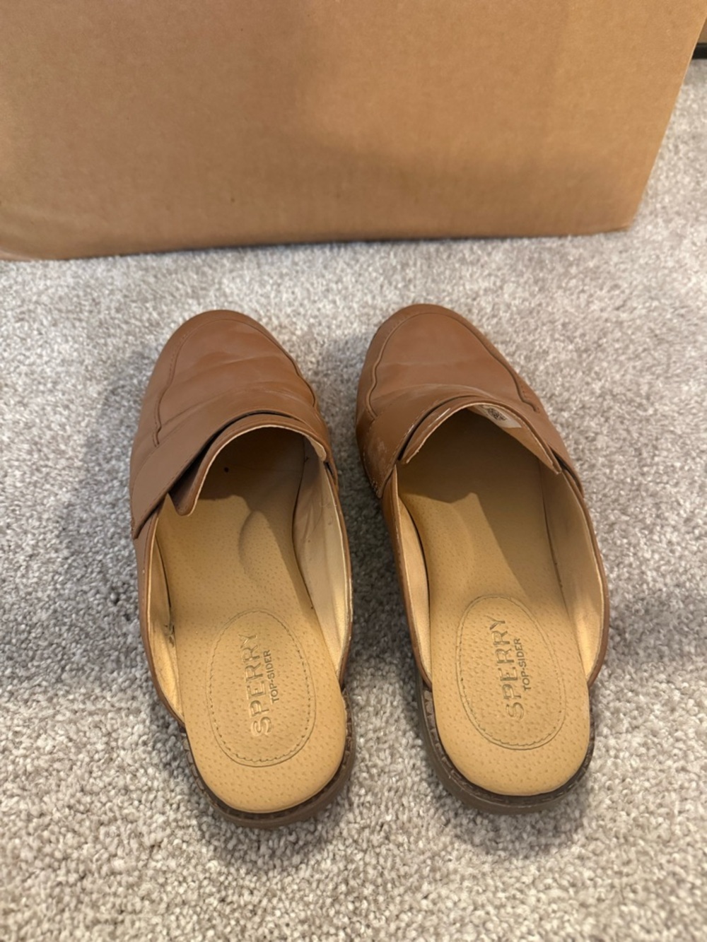 Sperry Women’s Tan Leather Slip-On Mules - Picture 2 of 4